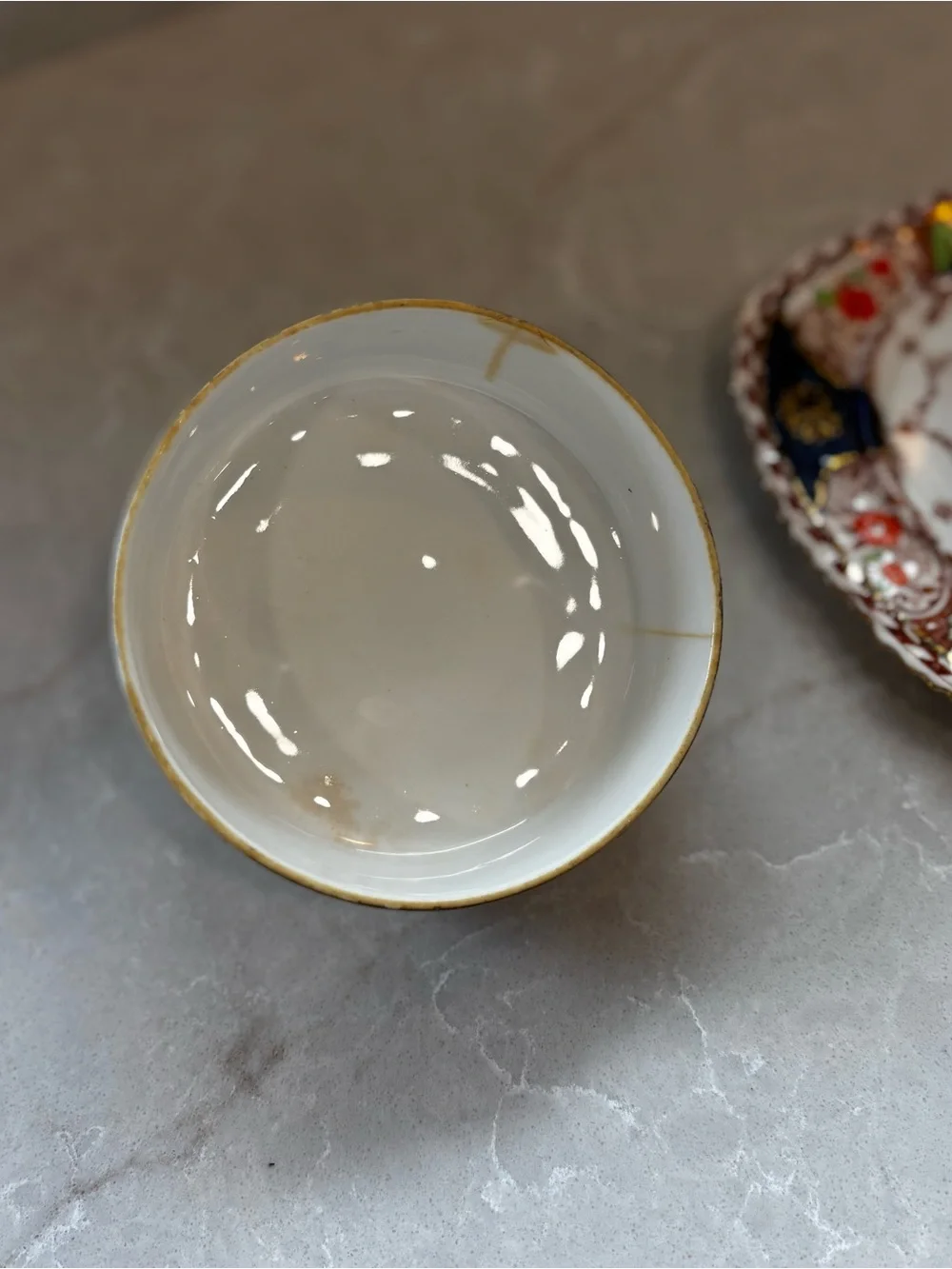 Vintage Royal Stafford Imari Covered Butter Dish Dome English Bone China 1930s